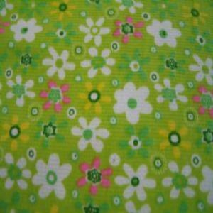 45" Corduroy 100% Cotton Soft Ditsy Floral on Lime Background CD09