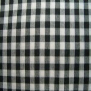 60" Gingham Check 1/4" White and Black 65% Poly/35%Cotton