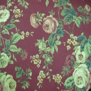 54" Drapery/Upholstery Floral Burgundy
