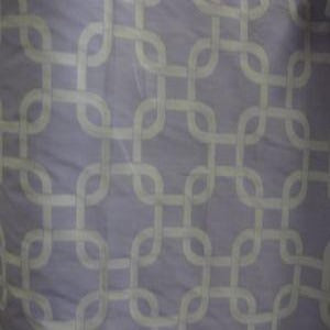 54" Drapery/Bedding/Upholstery 100% Cotton Gotcha White with Wisteria Background