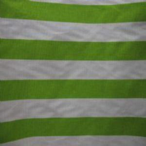 54" Drapery/Bedding/Upholstery 100% Cotton Canopy Stripe 1 1/2" Chartreuse(Lime) and White