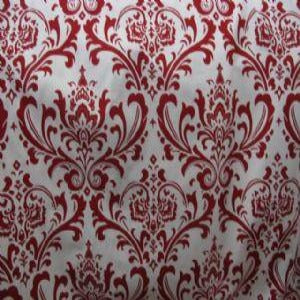 54" Drapery/Bedding/Upholstery 100% Cotton Traditions Lipstick and White