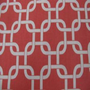 54" Drapery/Upholstery Rope Link Coral and White