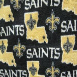 60" Wide NFL Fleece 100% Polyester New Orleans Saints