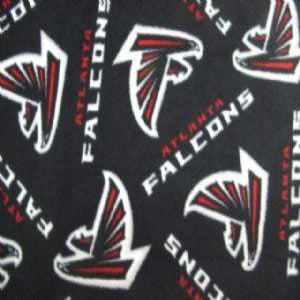 60" Wide NFL Fleece 100% Polyester Atlanta Falcons Allover 6236D