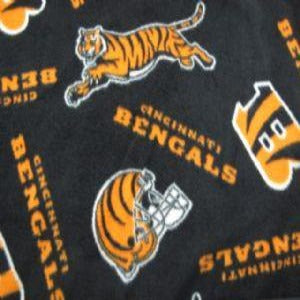 60" Wide NFL Fleece 100% Polyester Cincinnati Bengals