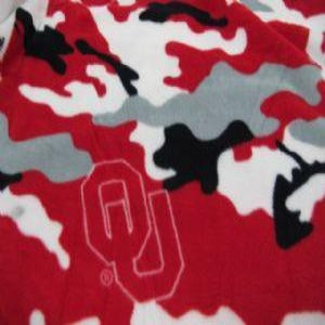 60" Fleece 100% Polyester Oklahoma University Camo OU-820