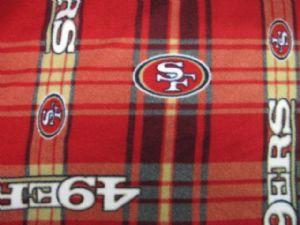 60" Wide NFL Fleece 100% Polyester San Francisco 49ers 70405D