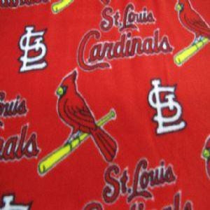 60" Wide Fleece MLB St. Louis Cardinals 100% Polyester