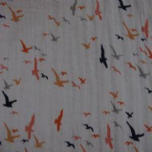 50" <br>Double Gauze Swaddle Embrace Birds Eye View Coral