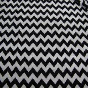 60" Knit 95% Cotton 5% Spandex Jersey Knit Chevron Black and White