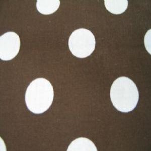 45" Dot 7/8" 100% Cotton White with Brown Background