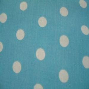 45" Dot 1/2" 100% Cotton White with Medium Blue Background