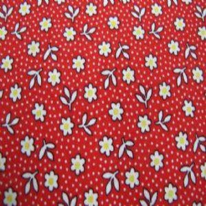 45" Toy Chest 3 100% Cotton Flowers Red C6761