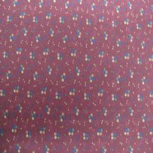 45" Through the Years 100% Cotton Burgundy Small Flowers