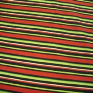 45" Apples To Apples 100% Cotton Even Stripe (<br>This is not a Diagonal) Red, Black and Green BTR6047 Multi