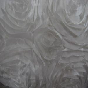 60" Rosette Satin Solid IvoryDry Clean Only