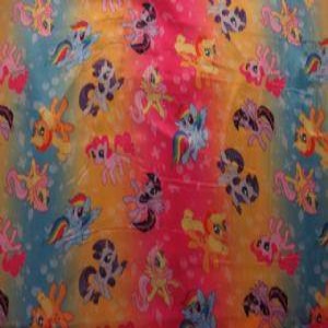 60" Satin Flannel Backed My Little Pony