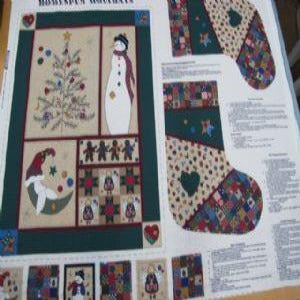 45" X 36" Stocking and Ornaments Panel