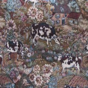 54" Upholstery Tapestry Cows