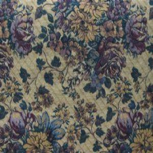 54" Upholstery Tapestry Floral Burgundy  and Gold with Dark Background