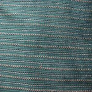 56" Velvet Upholstery Blue-Green with Small Stripe