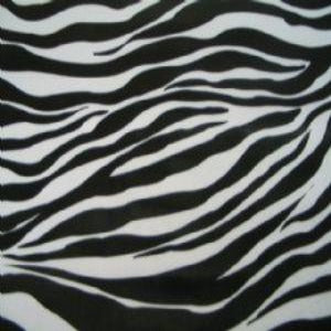 48" Oilcloth Zebra Black and White