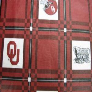 54" Tailgate Tablecloth Oklahoma University100% PVC/100% Poly Back