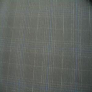 60" Wool Suiting 100% Wool Plaid Navy with Small Royal Stripe