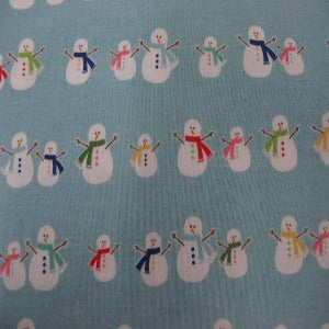 45" Cozy Christmas 100% Cotton Snowman Blue